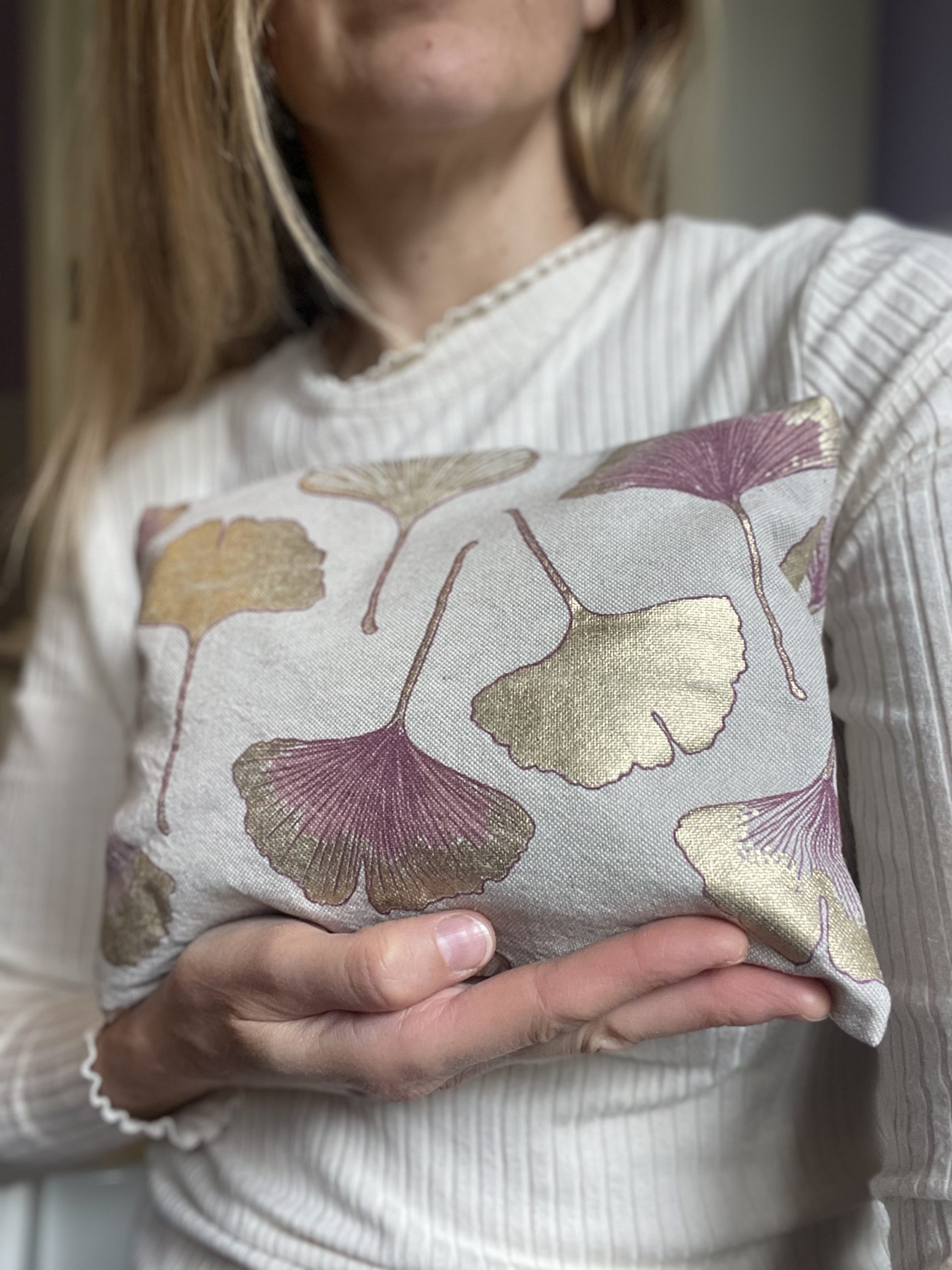 Cuscino con Lavanda essiccata sfoffa GINKGO